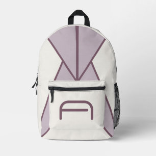 Mochila Impresa Nombre Personalizado Moderno Lavanda Gráfico Unive