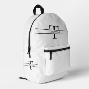Mochila Impresa Nombre personalizado monogramado elegante