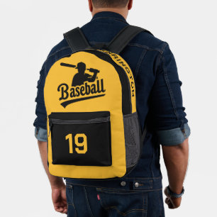 Mochila Impresa Nombre personalizado, número y color de béisbol
