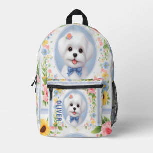 Mochila Impresa Nombre personalizado: Papicolau maltés, serenidad 