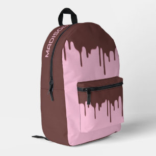 Mochila Impresa Nombre personalizado Perforación de chocolate