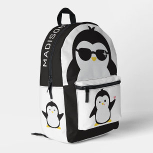 Mochila Impresa Nombre personalizado pingüinos lindos