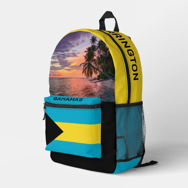 Mochila Impresa Nombre personalizado Sunset Bahamas (Esquina derecha trasera )