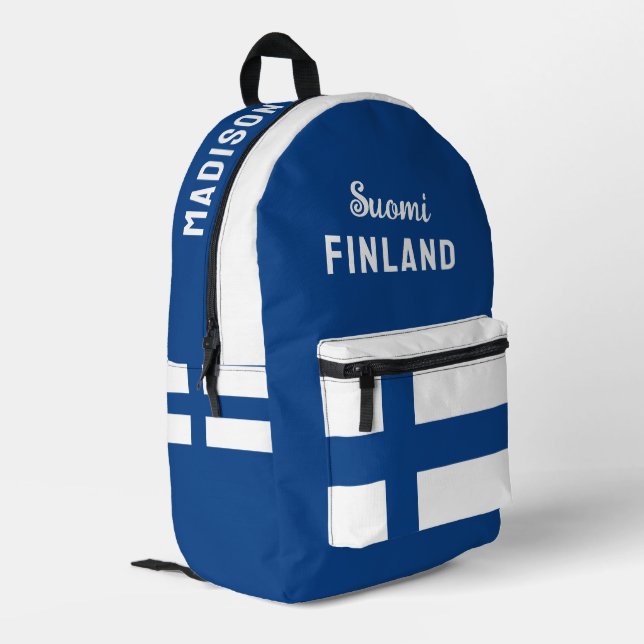 Mochila Impresa Nombre personalizado Suomi Finlandia (Esquina izquierda trasera)