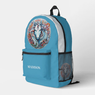 Mochila Impresa Nombre personalizado Unicorn