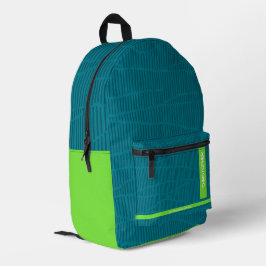 Mochila Impresa Nombre personalizado verde de moda
