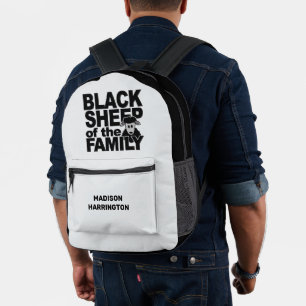 Mochila Impresa Nombre personalizado y color "Oveja negra"