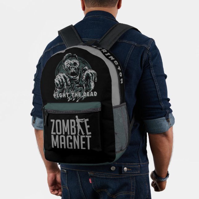 Mochila Impresa Nombre personalizado Zombie (Insitu (Modelo))