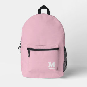 Mochila Impresa Nombre simple Minimalista de monograma crudo de co