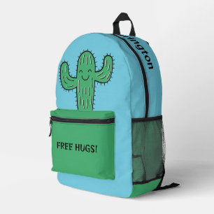 Mochila Impresa Nombre y color de Cactus Hugs gratis