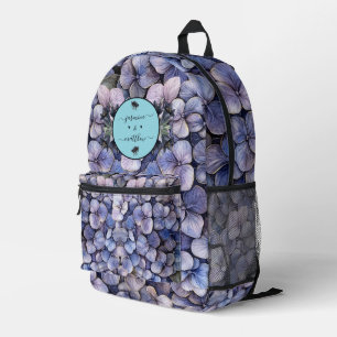 Mochila Impresa Nombres de Parejas Clásicas Bodas Florales Negras