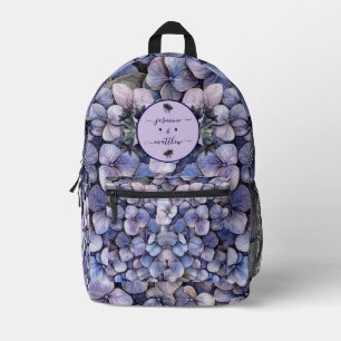 Mochila Impresa Nombres de Parejas Clásicas Bodas Florales Negras