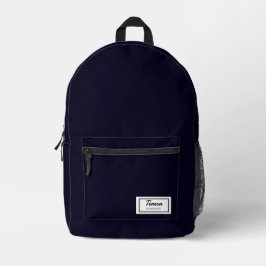 Mochila Impresa Nostalgia Americana | Diseño Mínimo Clásico Azul