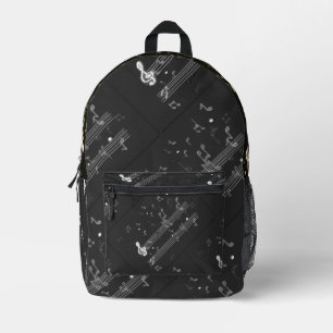 Mochila Impresa Notas de música Elegant Black