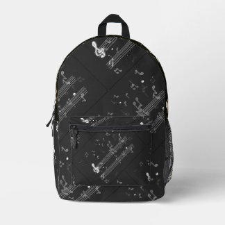 Mochila Impresa Notas de música Elegant Black