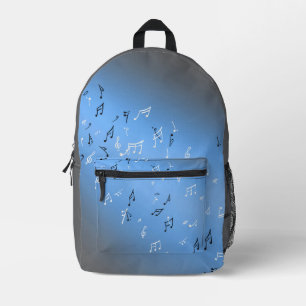 Mochila Impresa Notas musicales en el azul de la luna