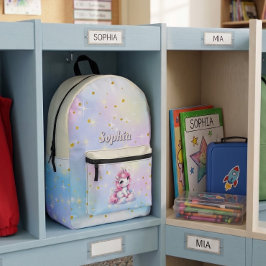 Mochila Impresa Nube mágica unicornio destello pastel