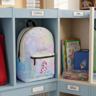 Mochila Impresa Nube mágica unicornio destello pastel