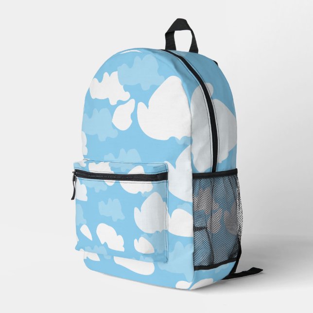 Mochila Impresa Nubes de cielo azul (Esquina derecha trasera )