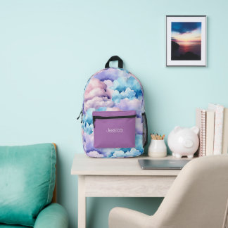 Mochila Impresa Nubes pastel divertido niño