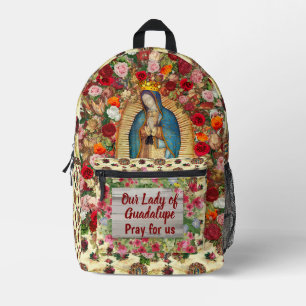 Mochila Impresa Nuestra Señora de Guadalupe Virgen María Católica