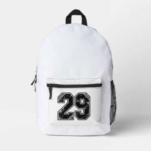 Mochila Impresa Número 29 Retro Universitario Gráfico Deportivo –