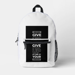 Mochila Impresa Nunca renuncies a tus sueños cita motivacional B