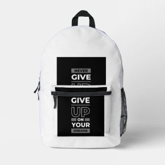 Mochila Impresa Nunca renuncies a tus sueños cita motivacional B