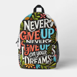 Mochila Impresa nunca te rindas de tus sueños Imprimir Cortar bols
