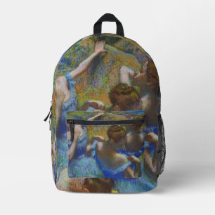 Mochila Impresa Obras maestras de arte fino Pastel Bailarinas Azul