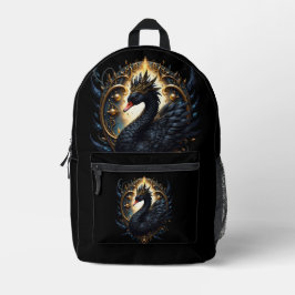 Mochila Impresa Obsidian Swan of Silent Grace – Dark Fantasy 