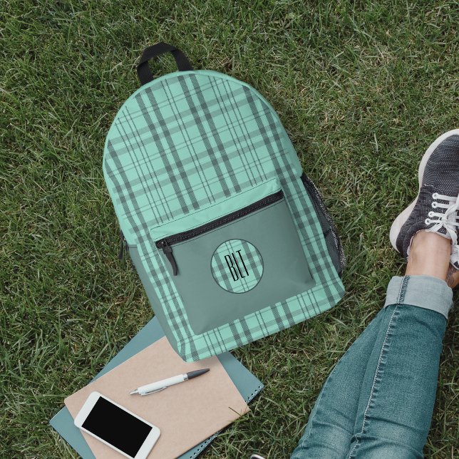 Mochila Impresa Océano moderno y plateado Verde azulado (Subido por el creador)
