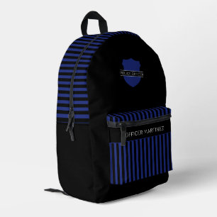 Mochila Impresa Oficial de policía personalizado Badge franjas azu