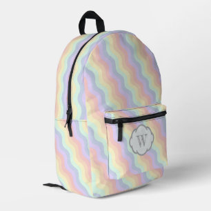 Mochila Impresa Olas de Arcoíris Pastel