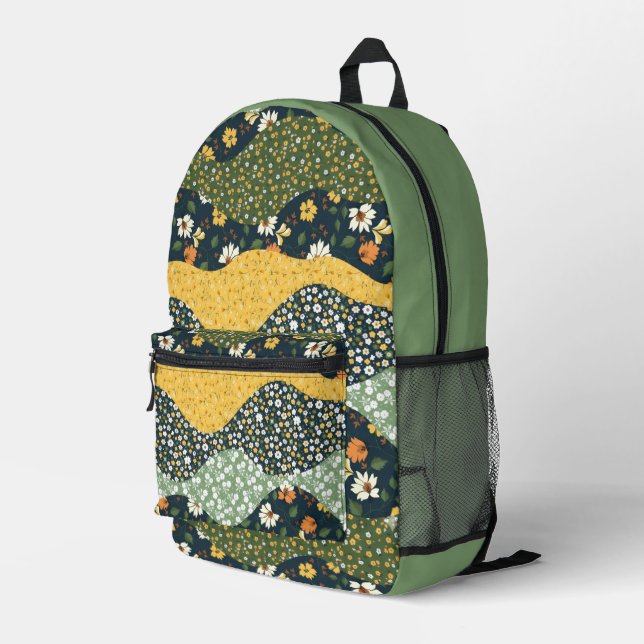 Mochila Impresa Olas de pradera (Esquina derecha trasera )