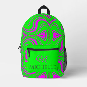 Mochila Impresa Ondas y Fusiones Fluorescentes