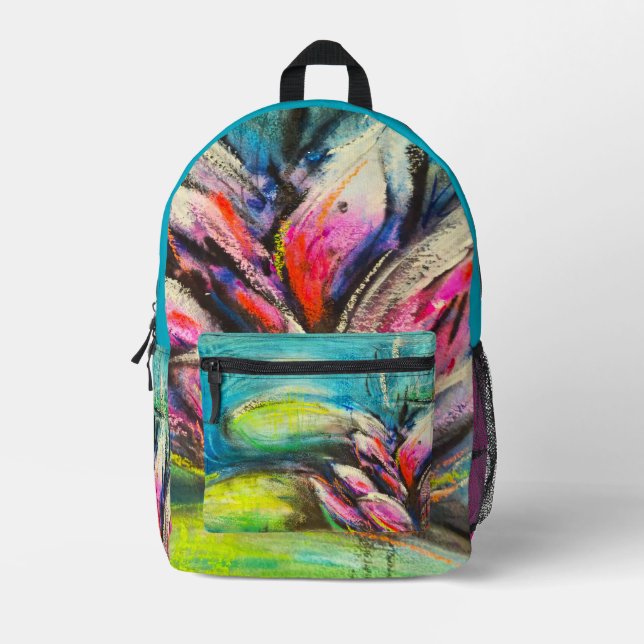 Mochila Impresa Ondes de calme fleuries (Anverso)