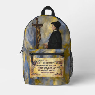 Mochila Impresa Oración católica de Sta. Elizabeth Ann Seton