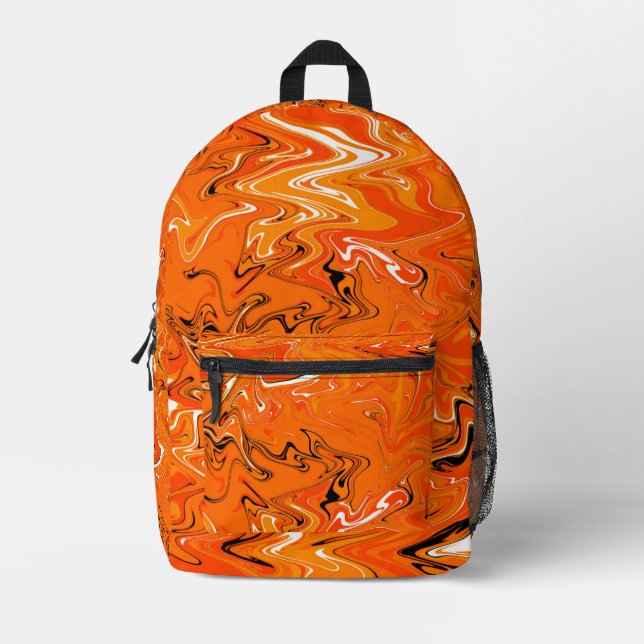 Mochila Impresa Orange #1 Swirl Art (Anverso)