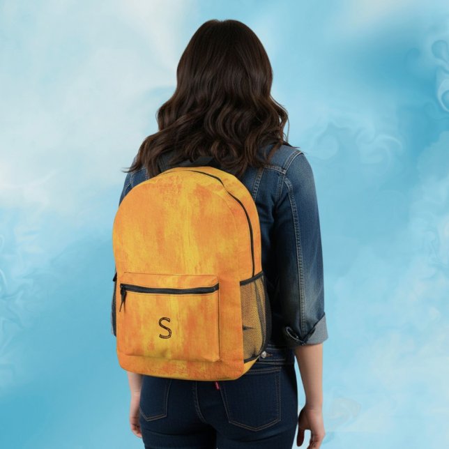 Mochila Impresa Orange Grunge Aesthetic (Subido por el creador)