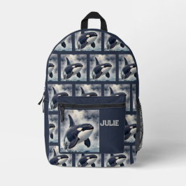 Mochila Impresa Orca Olas tormentosas, Personalizado