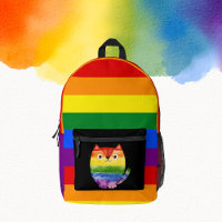 Orgullo arcoiris monograma de gato lindo LGBT