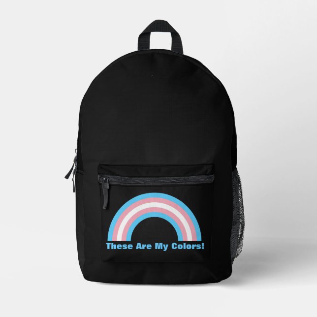 Mochila Impresa Orgullo arcoiris transgénero (Anverso)