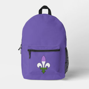 Mochila Impresa Orgullo genderqueer flor de lis