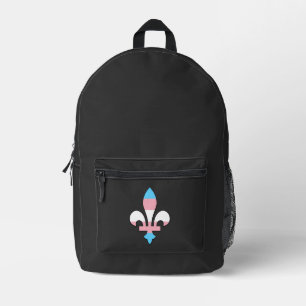 Mochila Impresa Orgullo transgénero flor de lis
