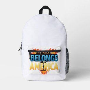 Mochila Impresa Orgulloso de América - Alto, brillante brillante b