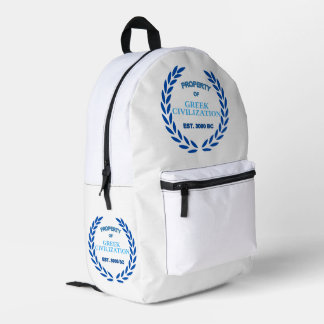 Mochila Impresa Orgulloso de ser griego -propiedad de la civilizac