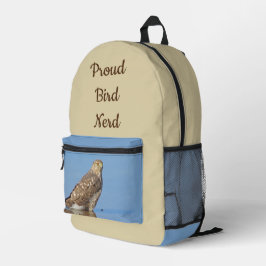 Mochila Impresa Orgulloso pájaro Nerd Hawk Foto Birdwatching Birde