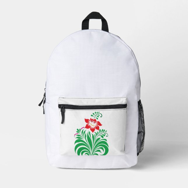 Mochila Impresa Ornamental Floral Flower Design – Elegant (Anverso)