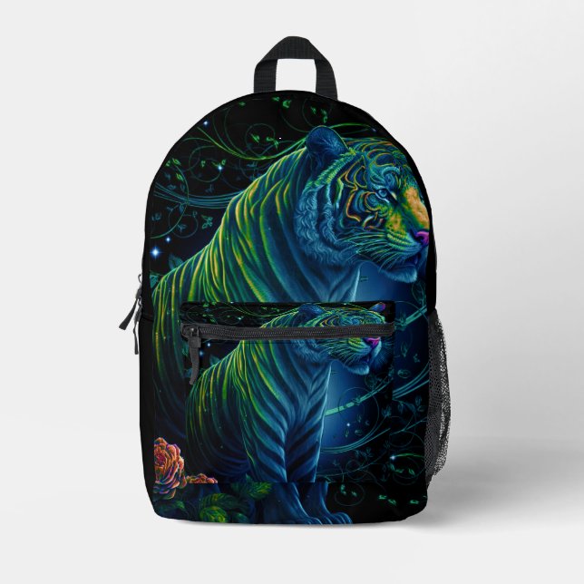Mochila Impresa Ornate Green Tiger (Anverso)